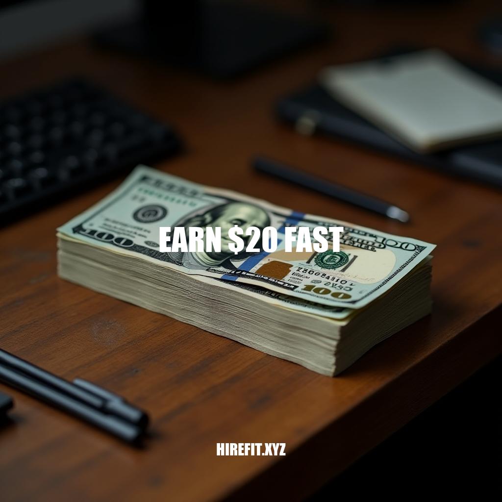 Earn $20 Fast: 6 Simple Ways to Get Cash Quickly